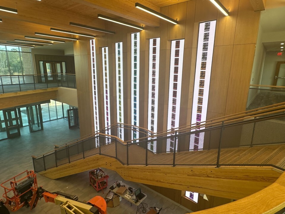 Video wall under construction