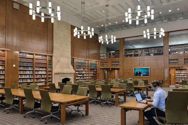 Library with tables