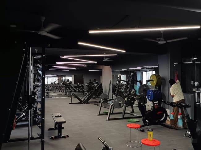 Gym interior with equipment