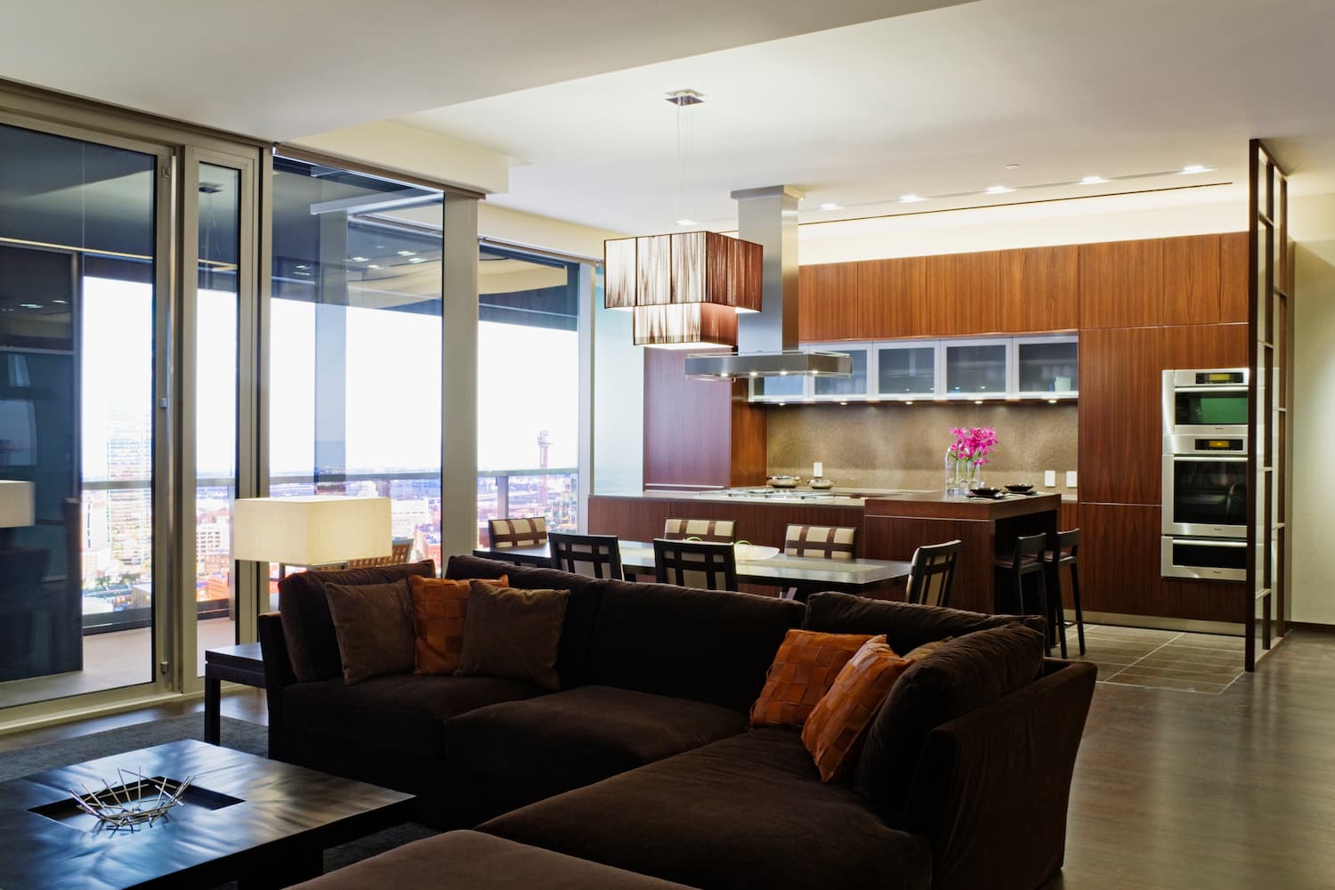 Living room in modern apartment